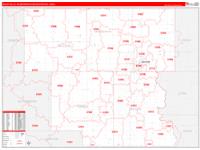 Sioux Falls Metro Area Wall Map Zip Code